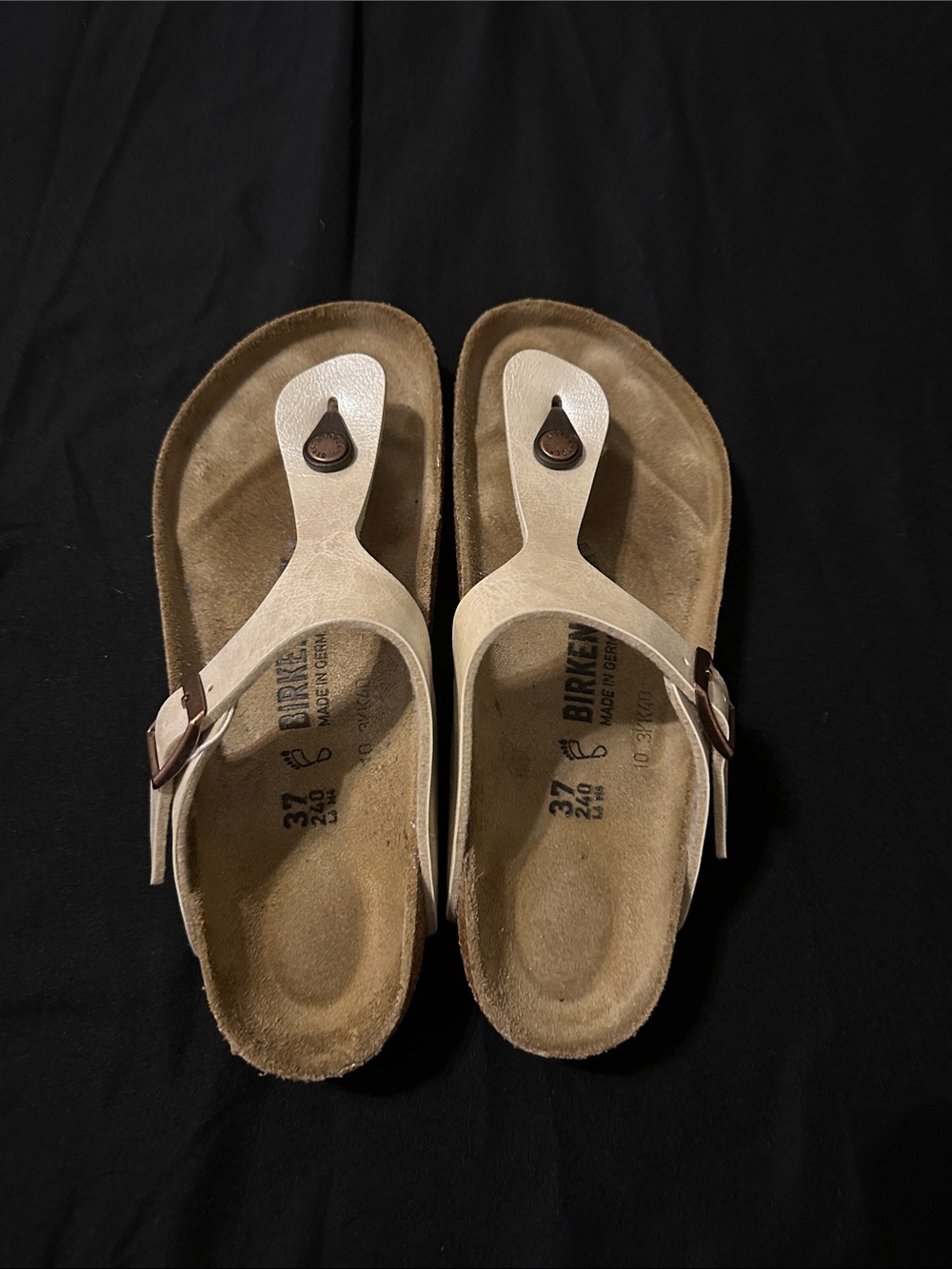 Birkenstock Kids' Gizeh Thong Sandals - Light Beige